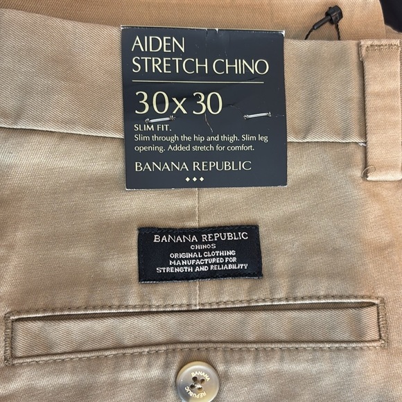 Banana Republic Factory Aiden Stretch Chino Slim Fit 30x30 New with tags! - Picture 8 of 13